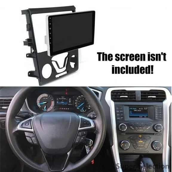 2 Din Installation Kit For Ford Fusion & Mondeo 2013-2019, Dashboard Radio Fascia Panel With Pocket, Seamless Integration, Factory Fit,Black