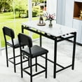 thumbnail image 1 of 2 Dining With Chairs, Marble Top 2 For Small Spaces And Modern Homes, 1 of 6