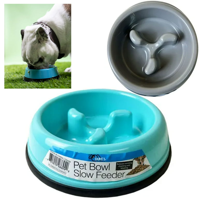 Pet Dog Feeding Food Bowls Puppy Slow Eating