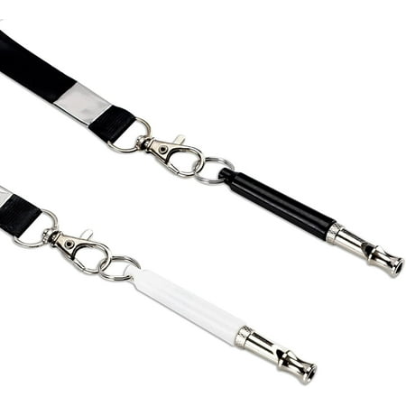 2 Dog Whistles with Lanyards, Stainless Steel Ultrasonic Dog Whistles to Stop Barking, High Pitch Frequency Silent Whistle for Dog Training and to Recall Your Dog