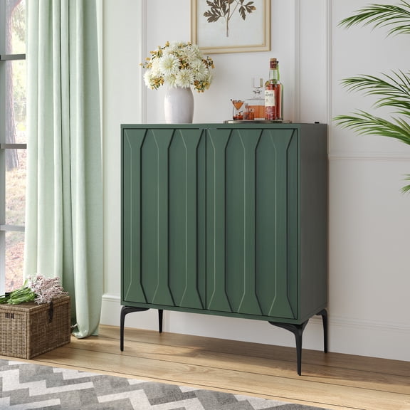 2-Door Accent Cabinet With Adjustable Shelves