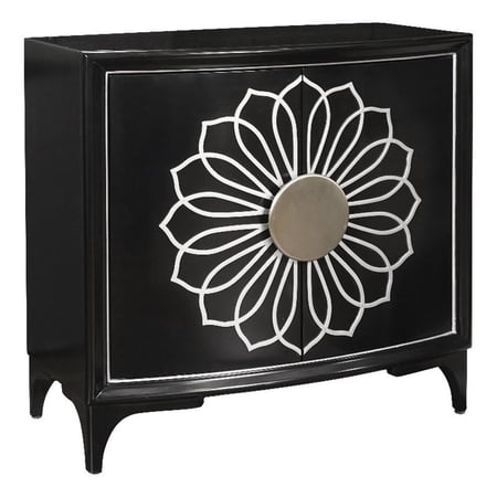 2-Door Contemporary Wood Accent Chest in Black by Pulaski Furniture