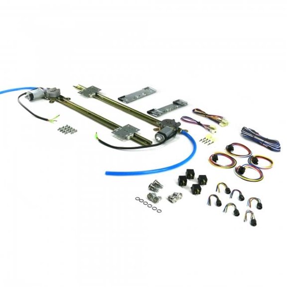 AutoLoc AUTPW55BBB213 2-Door Flat Glass Power Window Kit with 3 Retro Billet Switches - Red Illumination