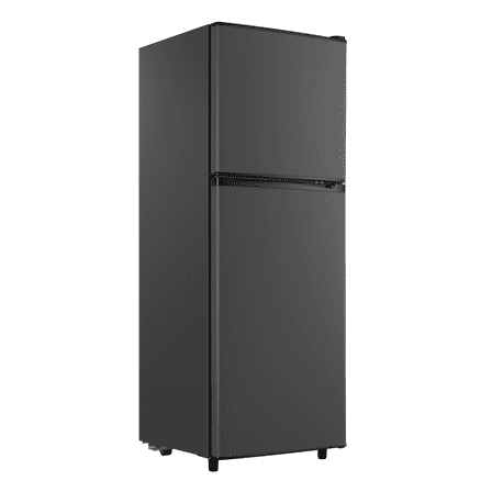 CALLIEVER 2 Door with Freezer Mini Fridge,4.5 Cu.ft Compact Refrigerator,Mini Refrigerator for Kitchen Apartment and Office,Dark Grey