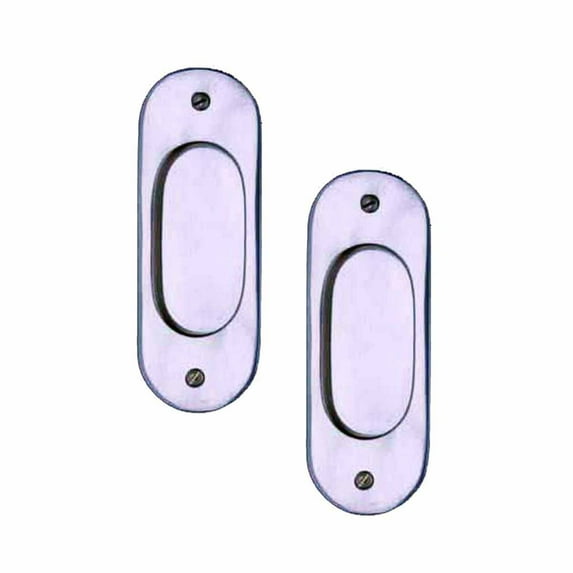 2 Door Pull Chrome on Solid Brass 5 1/16"H | Renovator's Supply