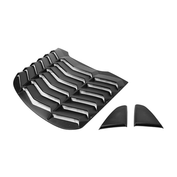 2-Door Style Rear Side Window Louver - Matte Left Right for Ford for Mustang 2015-2023 3pc Painted -WDL-FM15RO WDLR-FM15IK-a