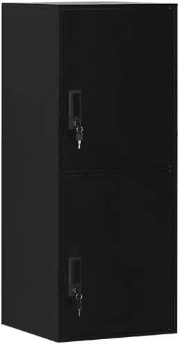 2 Door Vertical Stackable Storage Cabinet with Lock,Anti-Failing Device ...