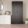 thumbnail image 1 of Woodpeckers Furniture and Mattress 2-Door Wardrobe with 2-Drawers New Design, 1 of 6