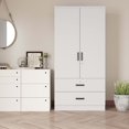 thumbnail image 1 of Woodpeckers Furniture and Mattress 2-Door Wardrobe with 2-Drawers New Design, 1 of 6