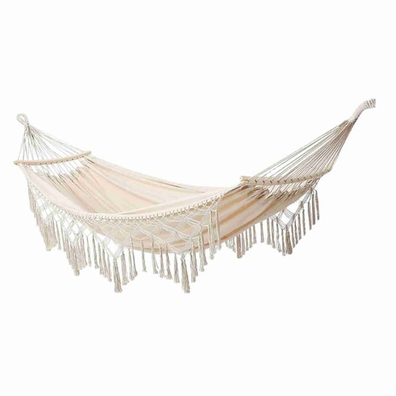 2 Double Macrame Hammock Two Person Swing Bed  For Beach Yard Bedroom Patio