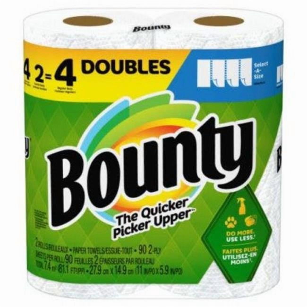 2 Double Rolls Select-A-Size Paper Towels, White - Case of 6