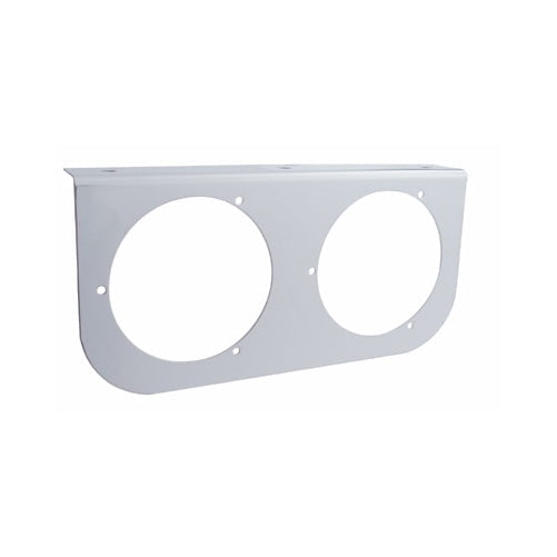 (2) Double Stainless Steel Brackets / Fits 4" Round LED Stop Turn Tail Lights