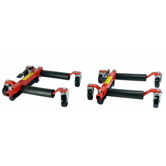 (2) Dragway Tools 12" 1500lb Hydraulic Wheel Dolly Vehicle Positioning Jacks