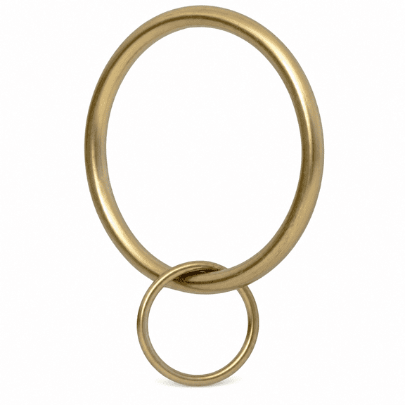 2" Drapery Eyelet Curtain Rings 14 Pack Warm Gold Loops for Hook Pins