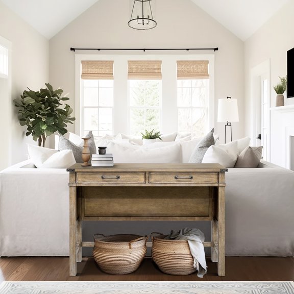 2 Drawer Counter Table / Offers Storage for Family Gathering