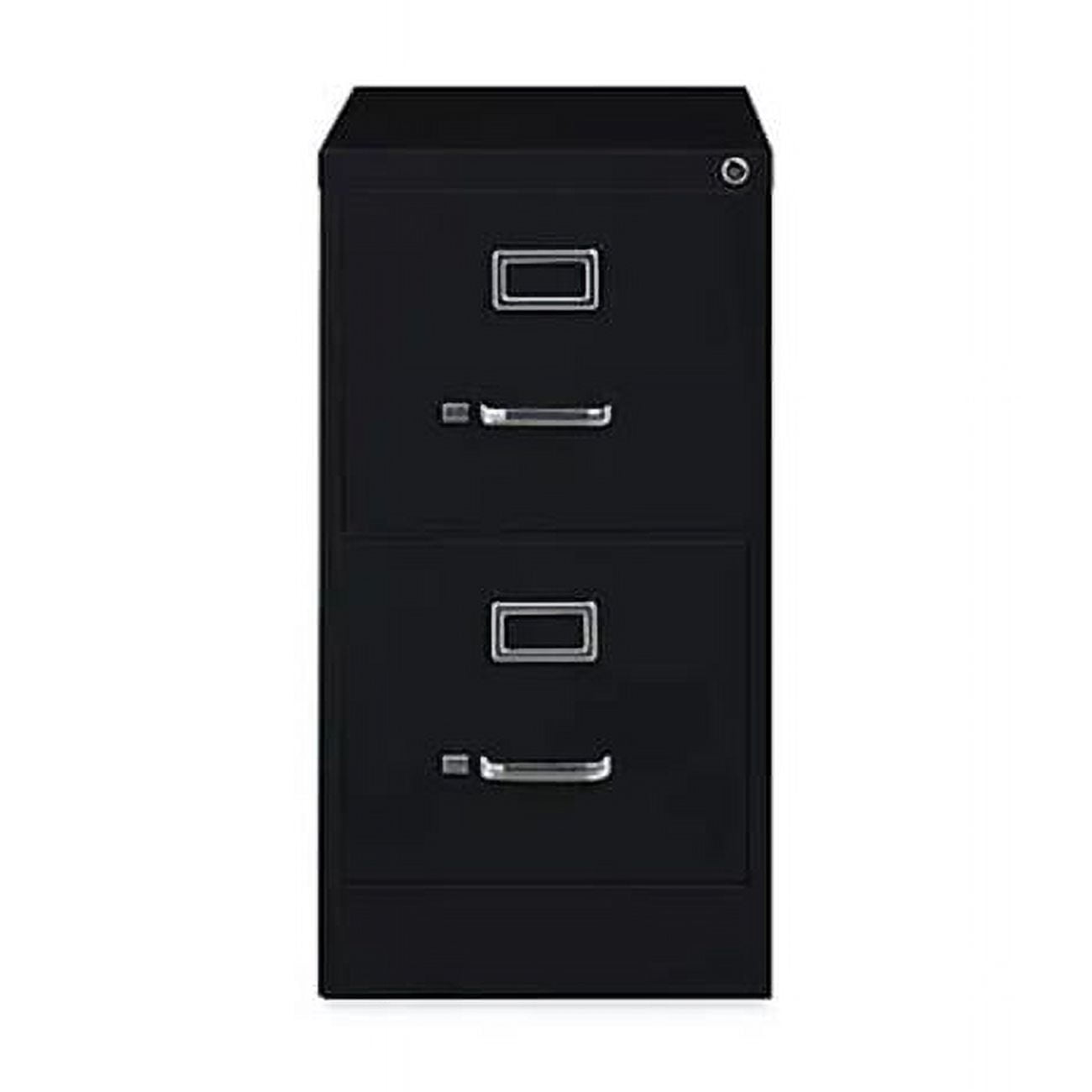 Black Lockable 2-Drawer Vertical Mobile File Cabinet