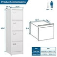 2Drawer File 16.3" Deep Vertical Filing with Lock