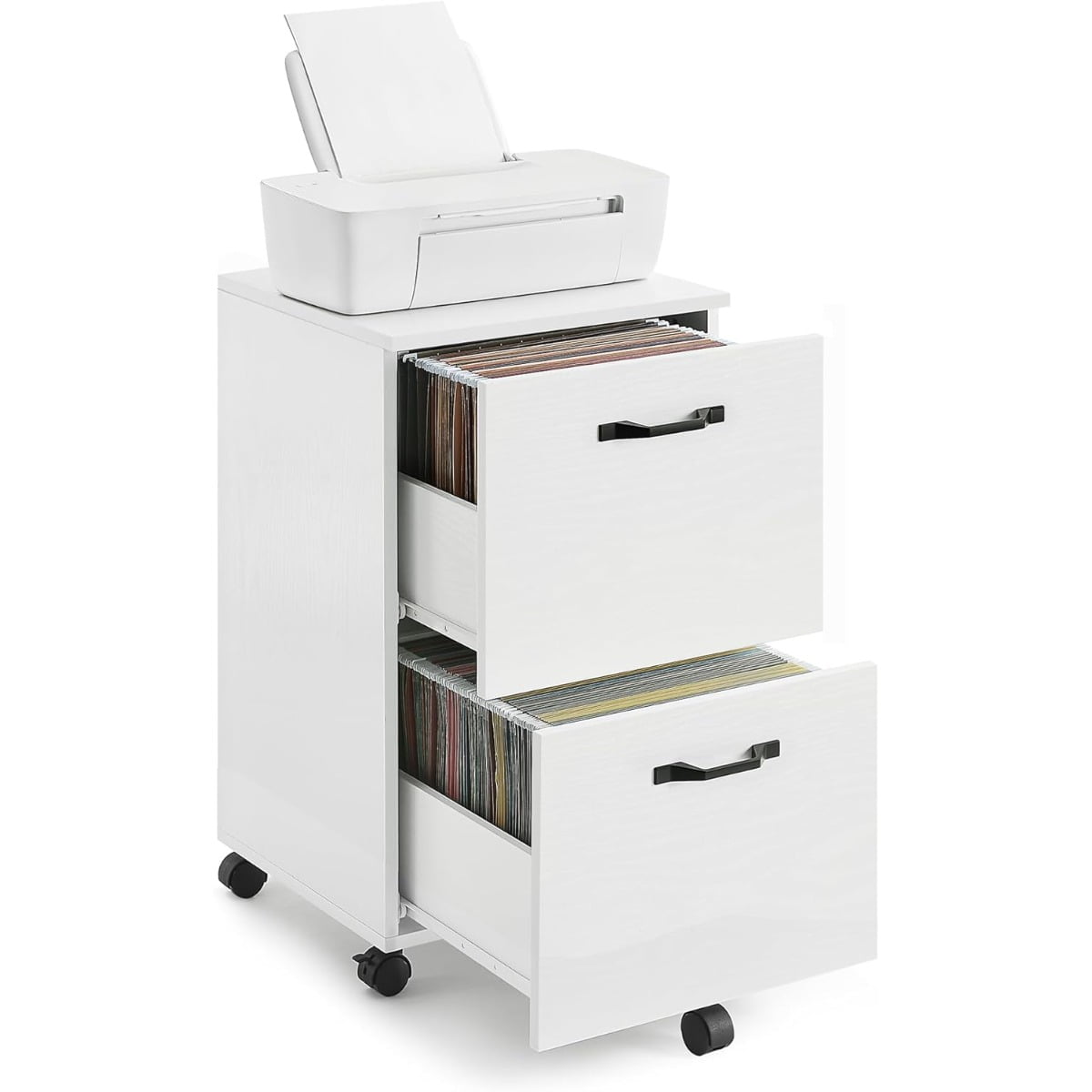 2Drawer File Filing for Home Office, Small Rolling