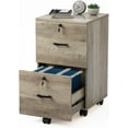 thumbnail image 1 of 2 Drawer File Cabinet with Lock,  Filing Cabinet for Letter Size File Folders with Tabs, Under Desk Rolling File Cabinets for Home Office, Mobile File Organization Printer Stand, 1 of 5