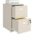 thumbnail image 1 of 2 Drawer File Cabinet with Lock, Metal File Cabinets for Home Office, Under Desk Storage, Printer Stand, Office File Cabinets for Letters and File Boxes, Assembly Required, Cream, 1 of 16
