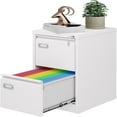 2 Drawer File with Lock Metal Filing Vertical Small