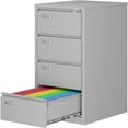 2 Drawer File with Lock Metal Filing Vertical Small