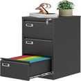 2 Drawer File with Lock Metal Filing Vertical Small