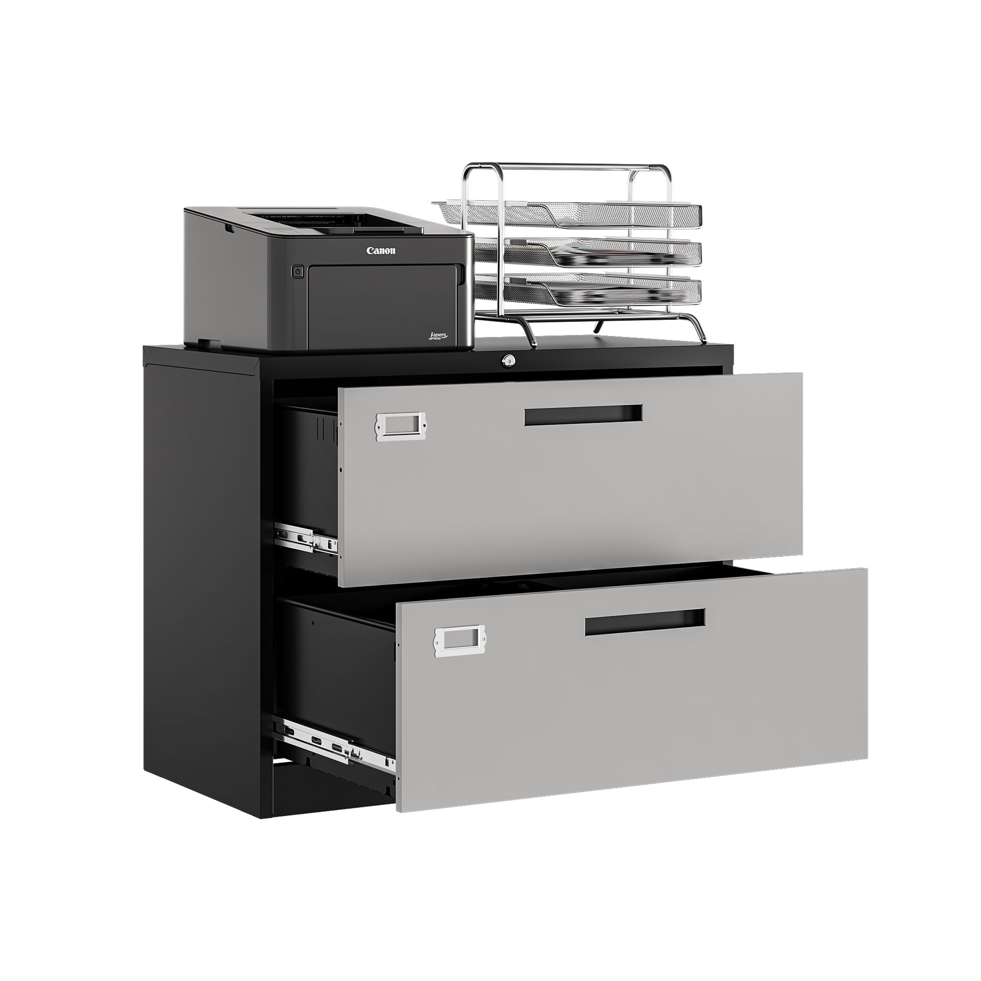 AUHUP 2 Drawer File Cabinet with Lock, Metal Lateral Filing Storage ...