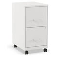 thumbnail image 1 of 2-Drawer File Cabinet, Lockable Mobile Filing Cabinet - Letter Size, White, 1 of 8