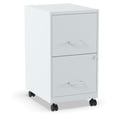 thumbnail image 1 of 2-Drawer File Cabinet, Lockable Office Storage - Letter Size, Mobile Gray Filing Cabinet 14x18x26.3", Office Organization, 1 of 8