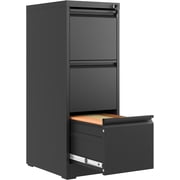 BIZOEIRON 3 Drawer Metal File Cabinet with Lock, Vertical Filing Cabinet for Hanging Legal/Letter Size Files, Black