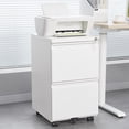 thumbnail image 1 of 2 Drawer File Cabinet with Lock, Metal Under Desk Rolling Filing Cabinet for Home Office, Mobile Filing Cabinet, 1 of 6