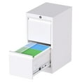 2 Drawer File with Lock, Metal Vertical File for Home
