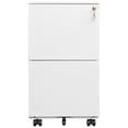thumbnail image 1 of 2 Drawer File Cabinet with Lock Mobile Metal Office Storage Filing Cabinet Fully Assembled for A4, Letters, and Legal Documents, White, 1 of 6