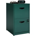 thumbnail image 1 of 2 Drawer File Cabinet with Lock, Office File Cabinet with Drawers for Under Desk, Small Filling Cabinet for Home Office, Green, Assembly Required, 1 of 17