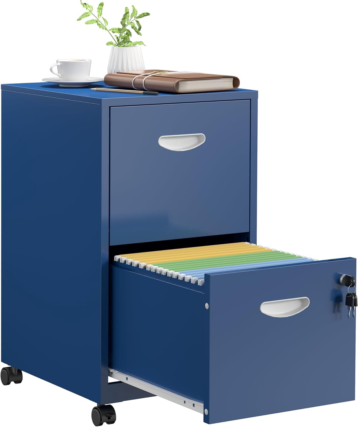 2 Drawer File Cabinet with Lock,Rolling File Cabinet for Home Office ...
