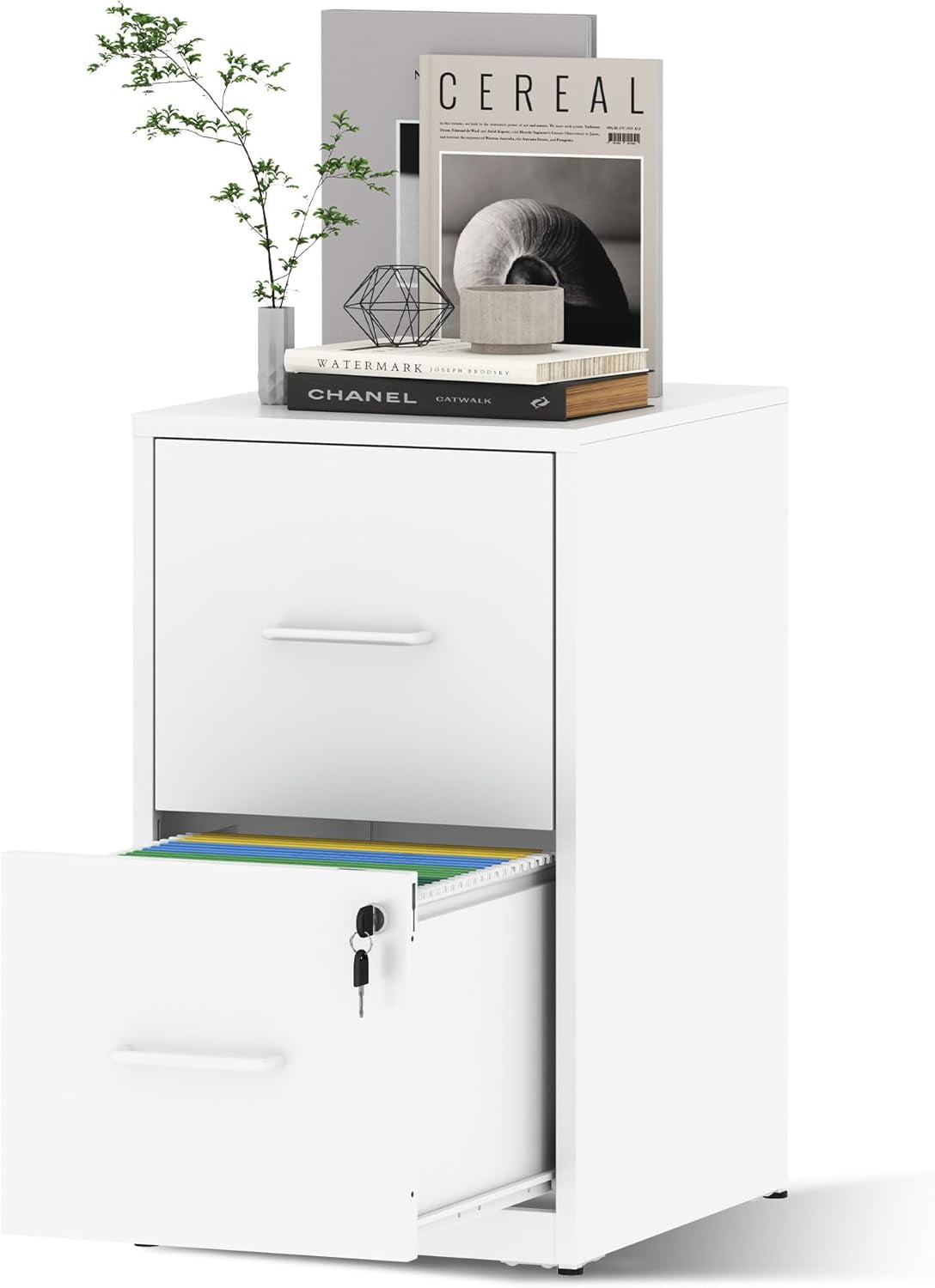 2 Drawer File Cabinet with Lock, Vertical File Cabinet with Lock ...
