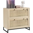 thumbnail image 1 of 2-Drawer File Cabinet with Natural Rattan Finish / Add Warmth to Office Space, 1 of 5