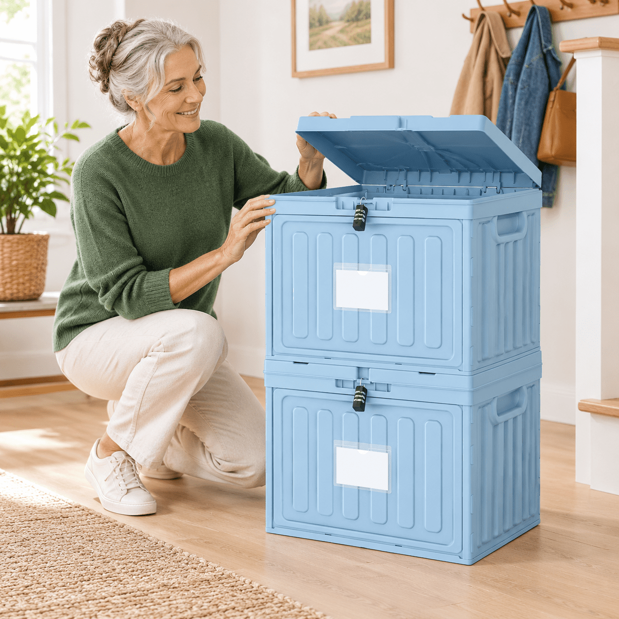 Container For Cabinet 2 Drawer File Cabinets Plastic Box For Letter Size Hanging Folders Easy ...