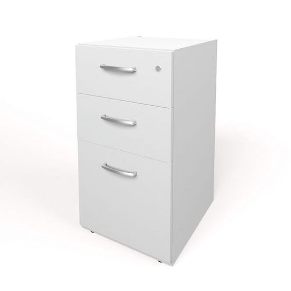 2-Drawer File Pedestal in White Finish