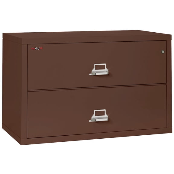 2 Drawer Lateral File, 44" wide, Brown