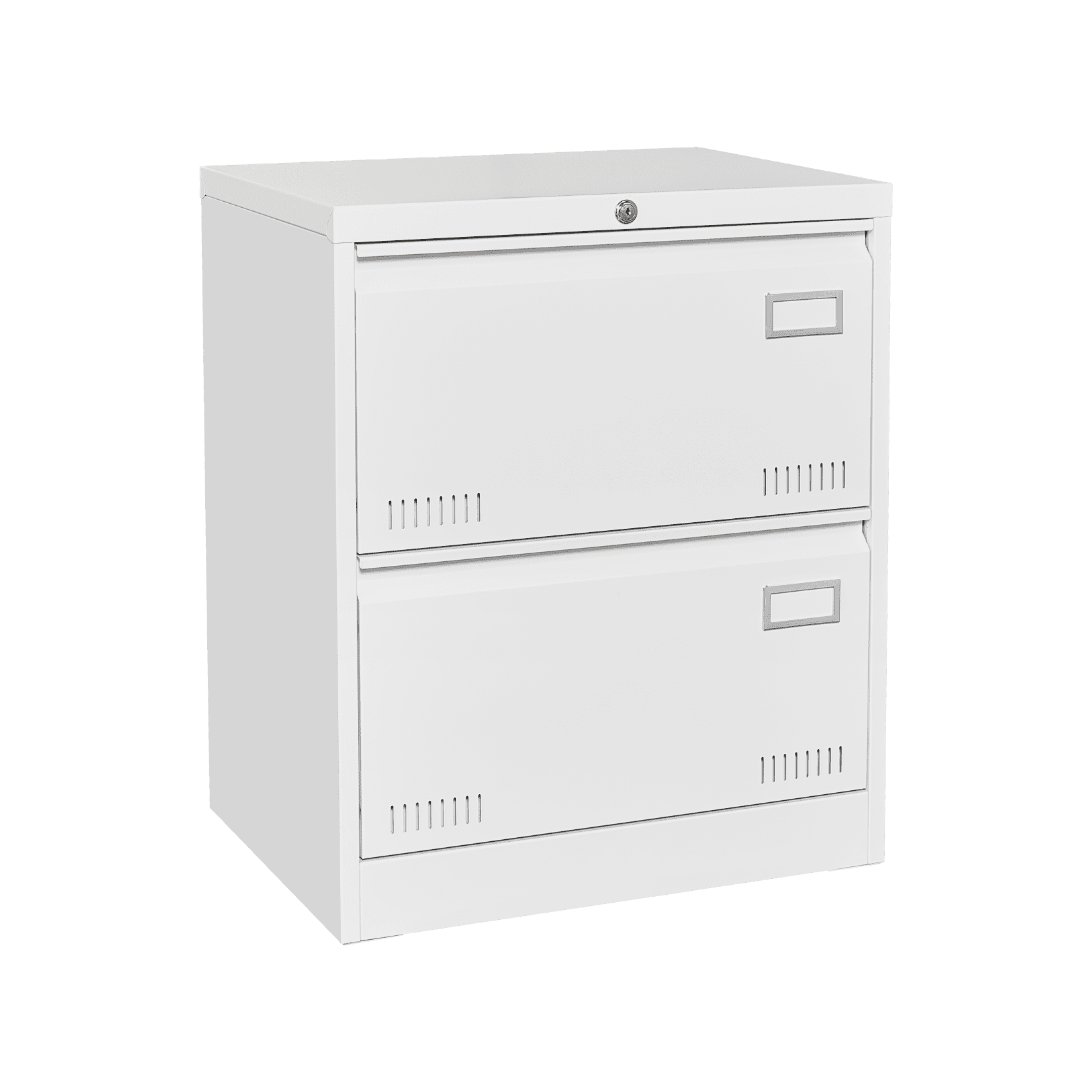 2 Drawer Lateral File Cabinet, Lateral Metal Filing Cabinet with Lock and 2 Foldable Keys, File Cabinet for Home Office, Anti-Tip 3 Storage Drawers for Letter/Legal/A4/F4 Size, White