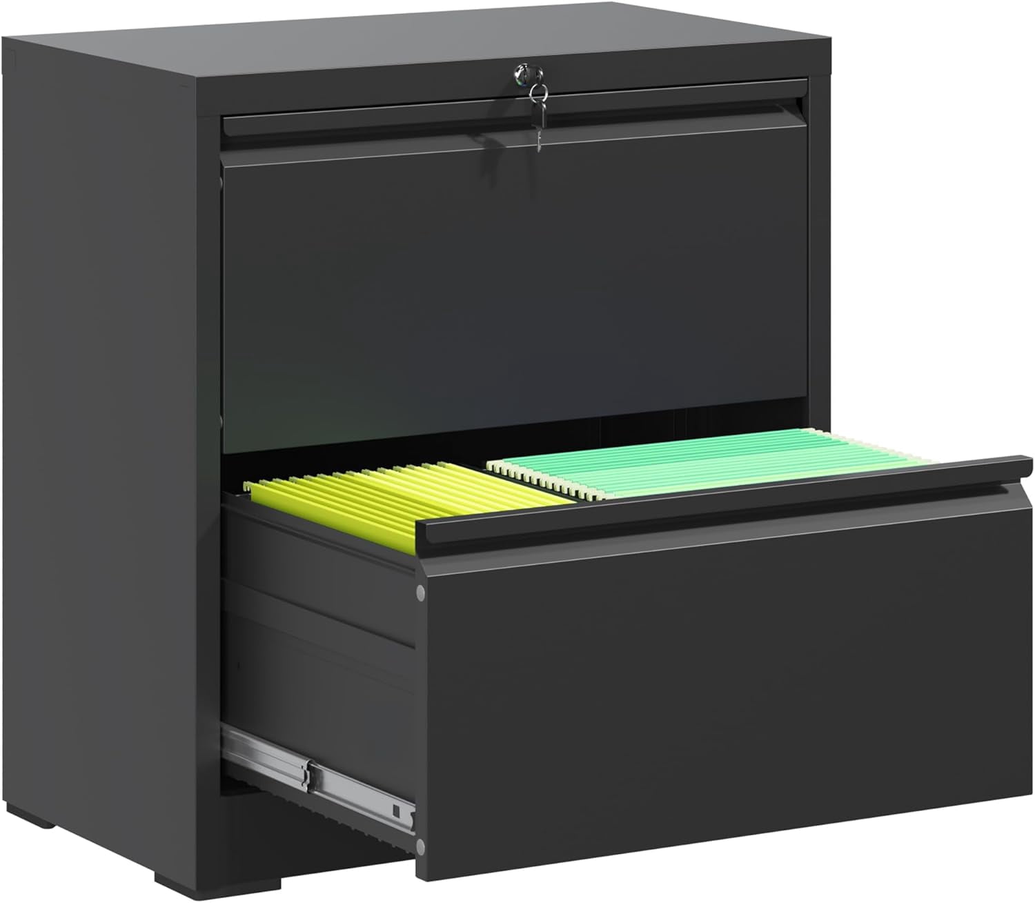 2 Drawer Lateral File Cabinet with Lock, Filing Cabinets for Home ...