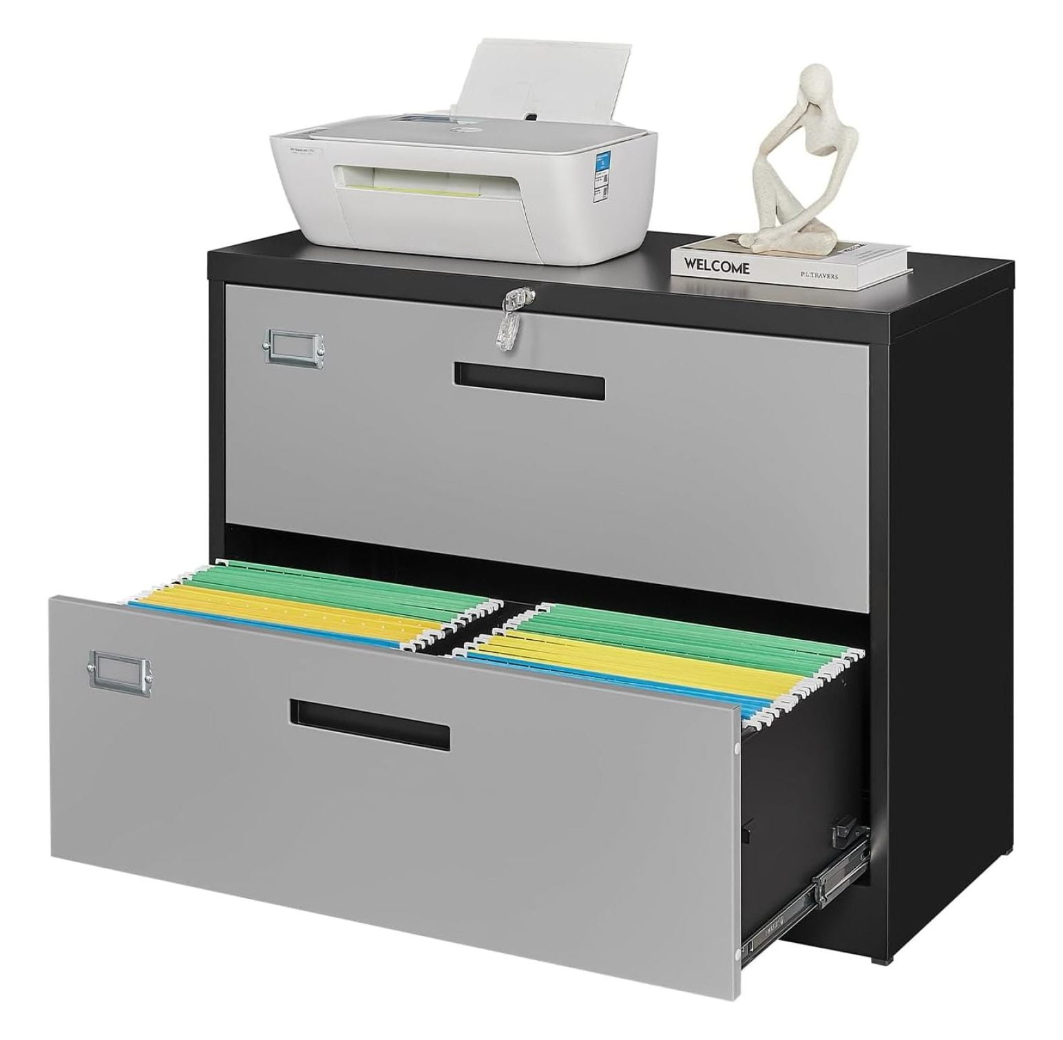 2 Drawer Lateral File Metal Filing with Lock Office