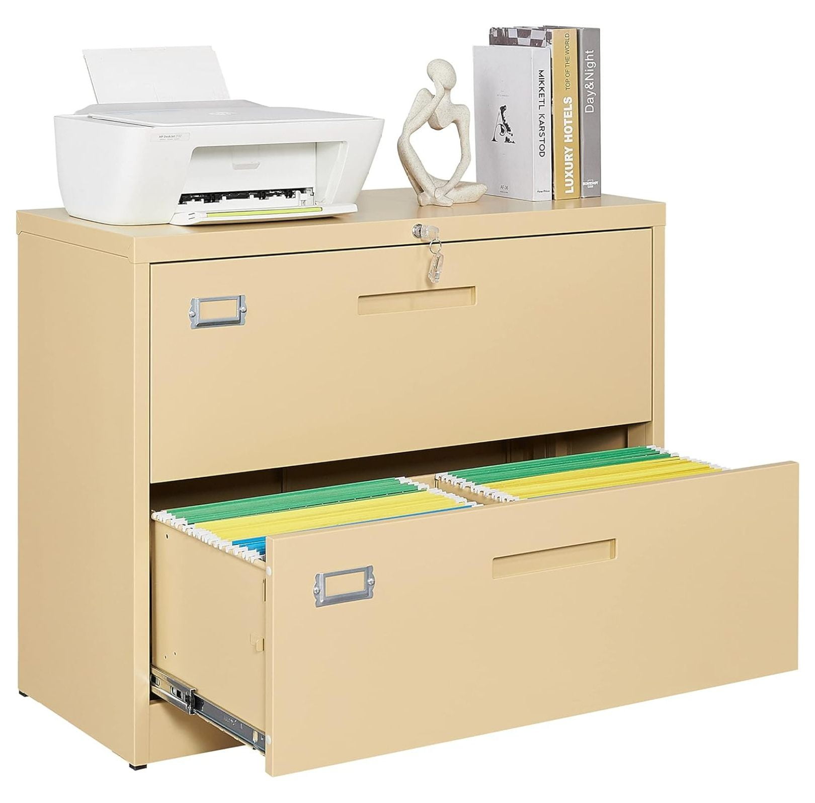 2 Drawer Lateral File Metal Filing with Lock Office