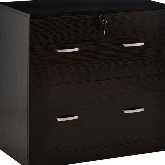 2 - Drawer, Locked Design - Letter Size Document Storage - Home Office - Ensure Document Safety