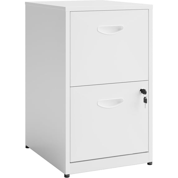 File Drawers Chest 2 Drawer Metal File Cabinet White Locking Steel Storage Chest 18x15x26 ...