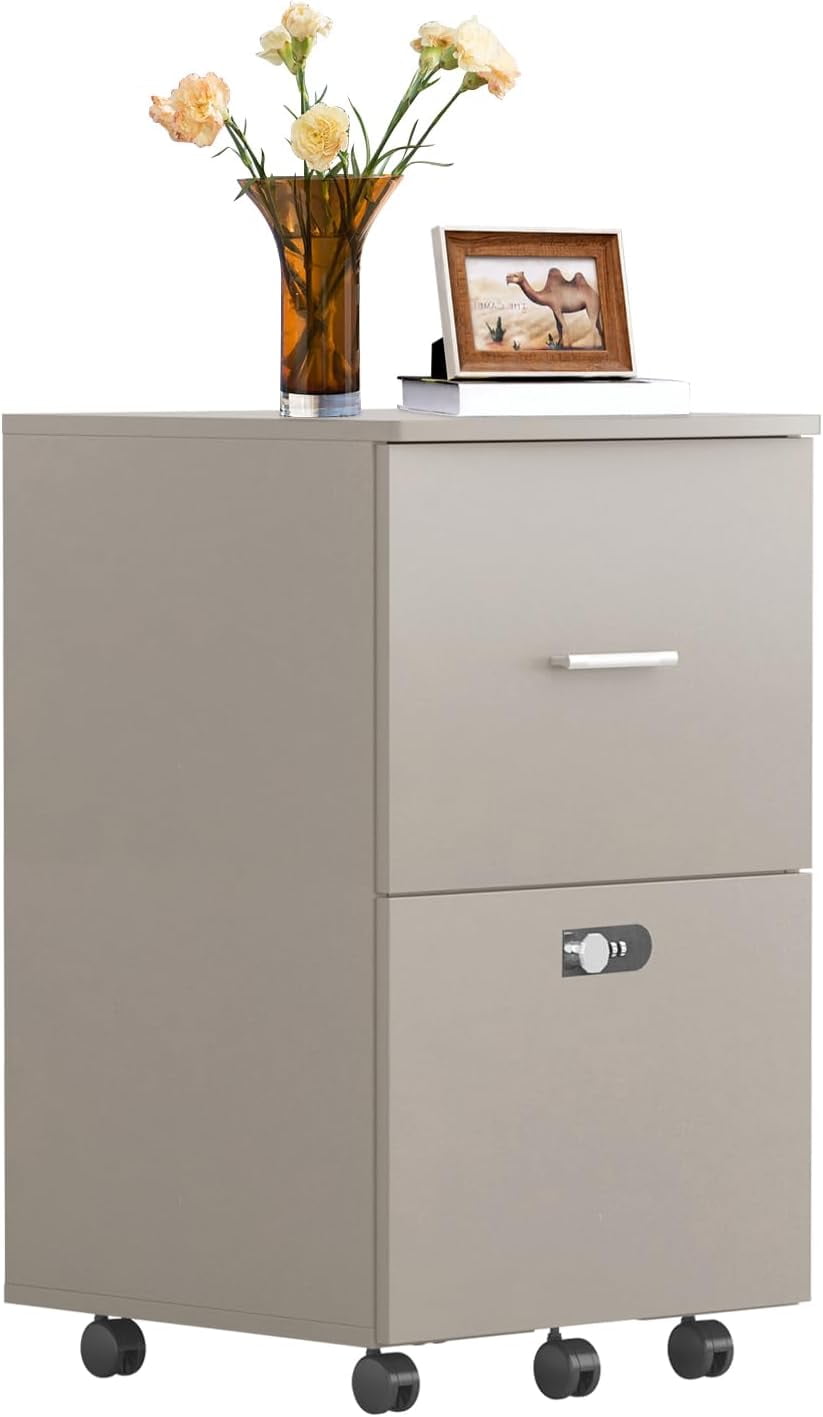 2Drawer Mobile File Rolling Filing Under Desk Office