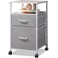 thumbnail image 1 of 2 Drawer Mobile File Cabinet, Rolling Printer Stand with Open Storage Shelf, Fabric Vertical Filing Cabinet fits A4 or Letter Size for Home Office, 1 of 7