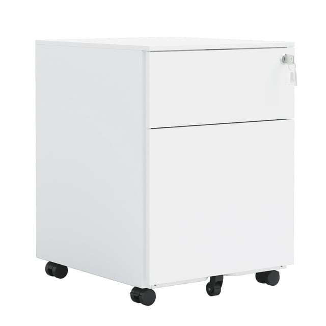 2 Drawer Mobile File With Lock Steel File For Legal